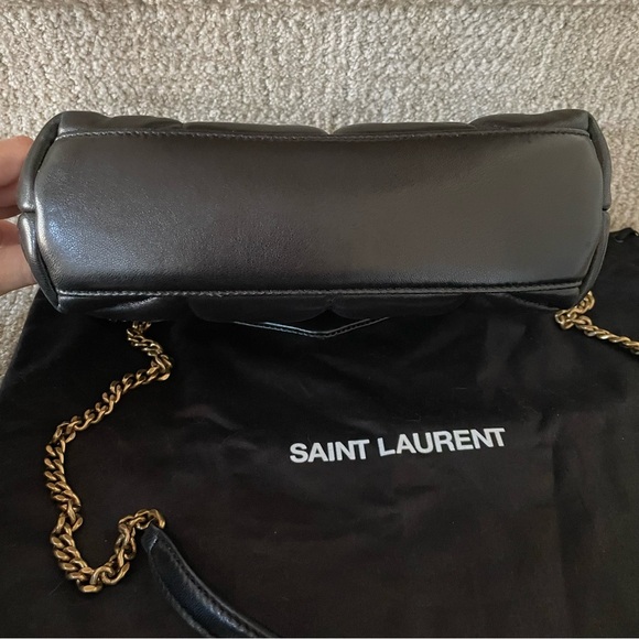 Saint Laurent Toy Puffer Shoulder Bag Quilted Black Lambskin EXCELLENT - Picture 6 of 12